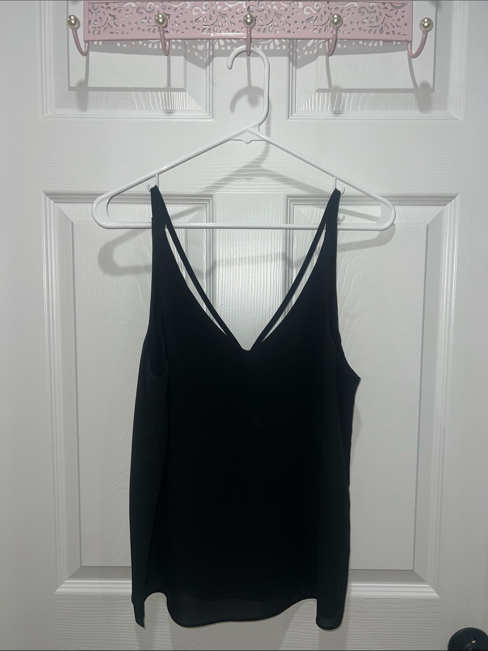 Topshop Black V-Neck Double-Strap Camisole